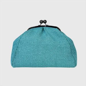 BORSA IN RAFIA CHIUSURA CLIC CLAC EULALIA – DISPONIBILE IN VARI COLORI