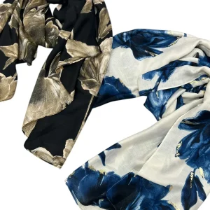 Sciarpina fiori grandi e oro - Sciarpa -