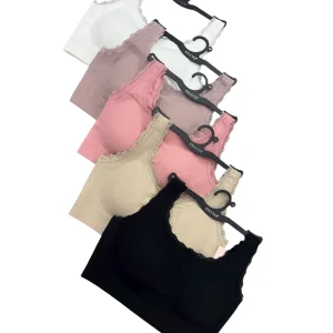 Top costina profili in pizzo - Calze -