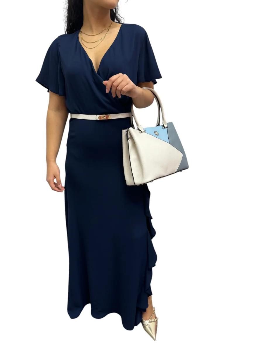 Abito lungo con spacco e rouches - abbigliamento - Artigli - immagine 5