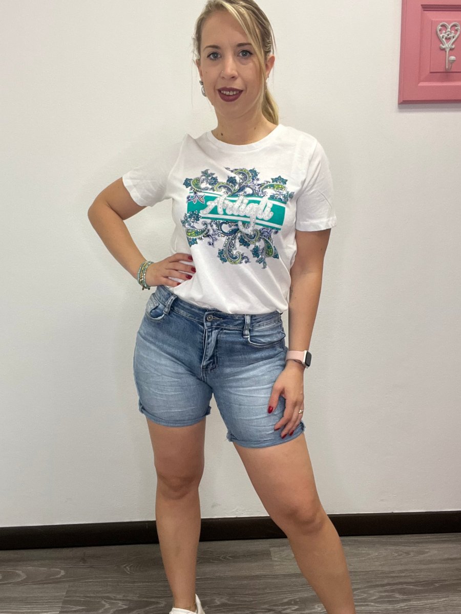 Short jeans tasca paillettes - abbigliamento - Stilosa - immagine 7