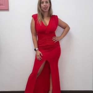 Abito lungo jersey rosso - abbigliamento - Artigli