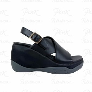 FORNARINA Power Woods Sandalo Zeppa Black