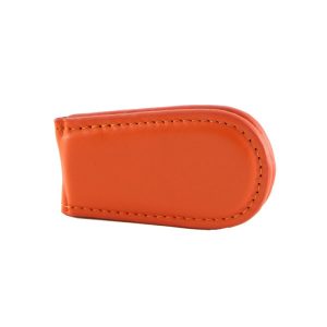 FERMASOLDI MAGNETICO IN PELLE ARANCIO