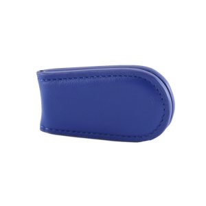 FERMASOLDI MAGNETICO IN PELLE AZZURRO