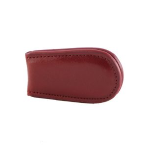 FERMASOLDI MAGNETICO IN PELLE ROSSO