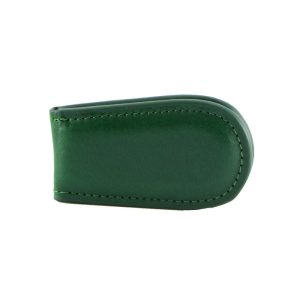 FERMASOLDI MAGNETICO IN PELLE VERDE