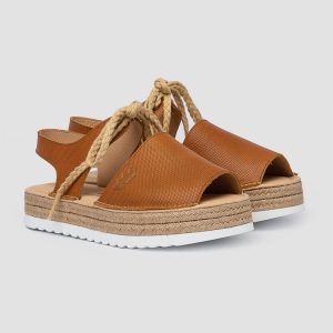 SANDALI DONNA IN PELLE NATURALE COLORE MARRONE ALEGRIA