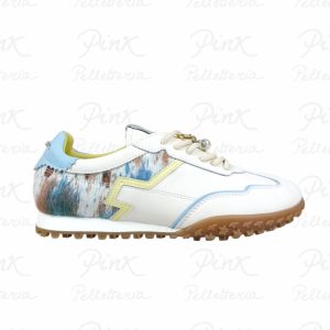 GIO+ Cielo Sneaker Flat Woman Charms Pelle CIELO06 Bianco + Cow.