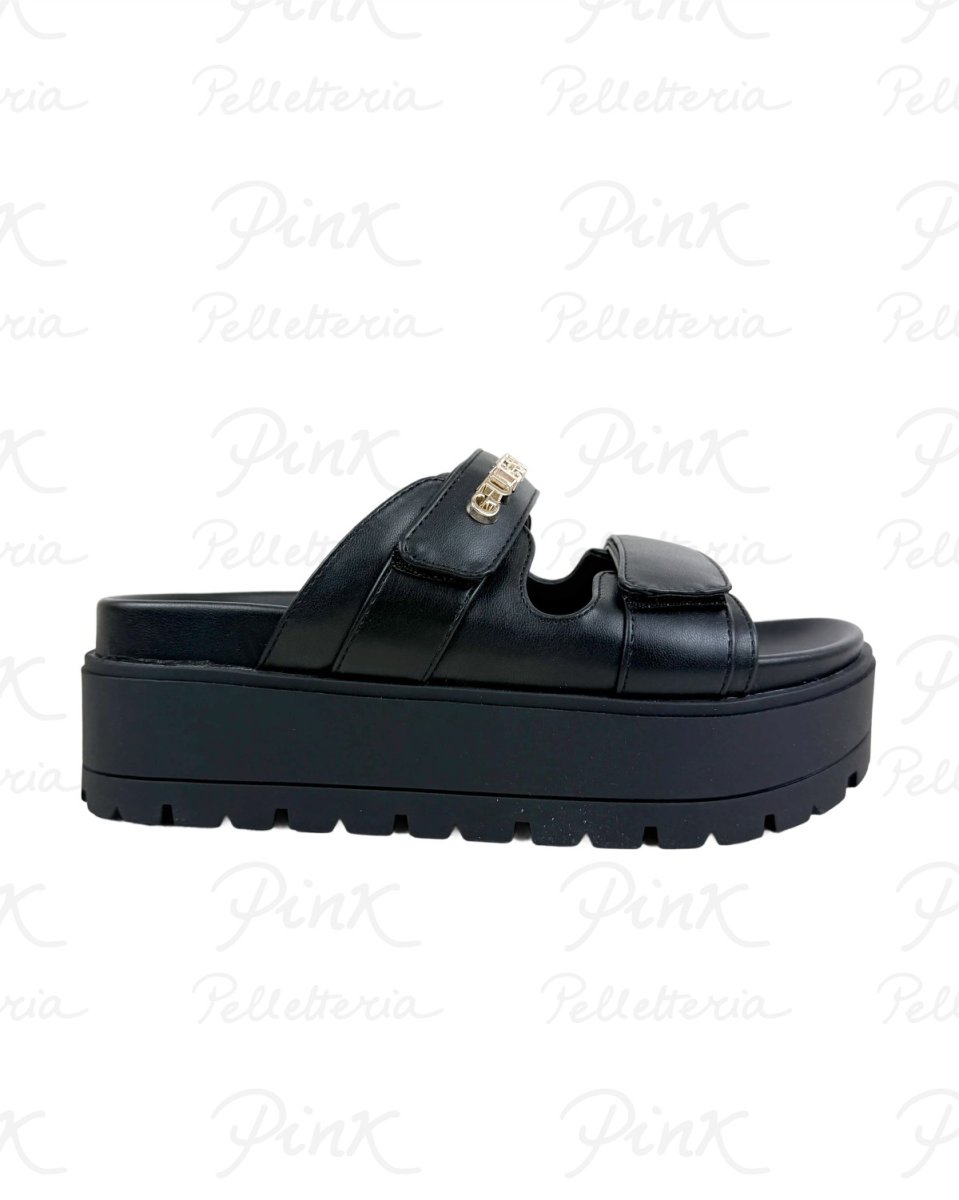 GUESS .Faxon Ciabatta 2 Strap FLJFAXELE03 BLACK Black