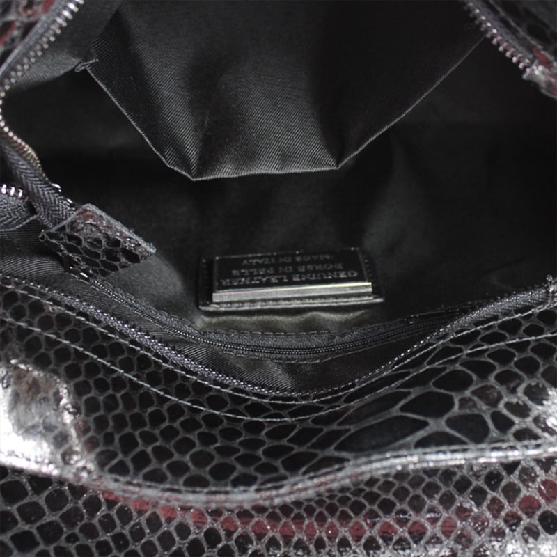 BORSA IN PELLE MORBIDA STAMPA RETTILE GOPIKA – DISPONIBILE IN VARI COLORI - immagine 7