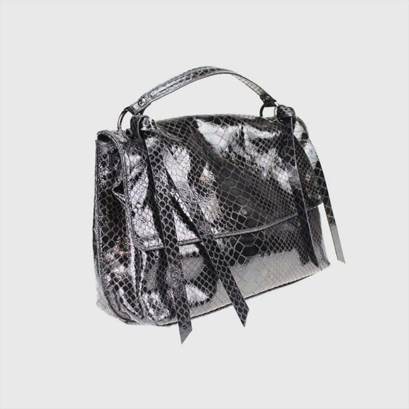 BORSA IN PELLE MORBIDA STAMPA RETTILE GOPIKA – DISPONIBILE IN VARI COLORI - immagine 5