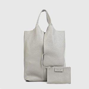 SHOPPING BAG A SPALLA IN PELLE HIBAH – DISPONIBILE IN VARI COLORI