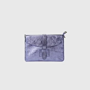 BORSA POCHETTE CON TRACOLLA PELLE LAMINATA ISABEU – DISPONIBILE IN VARI COLORI