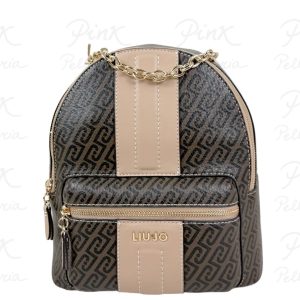 LIU JO Ematite M Backpack Logato AA6111E1118 C3904 Testa Moro/Dark Cipria