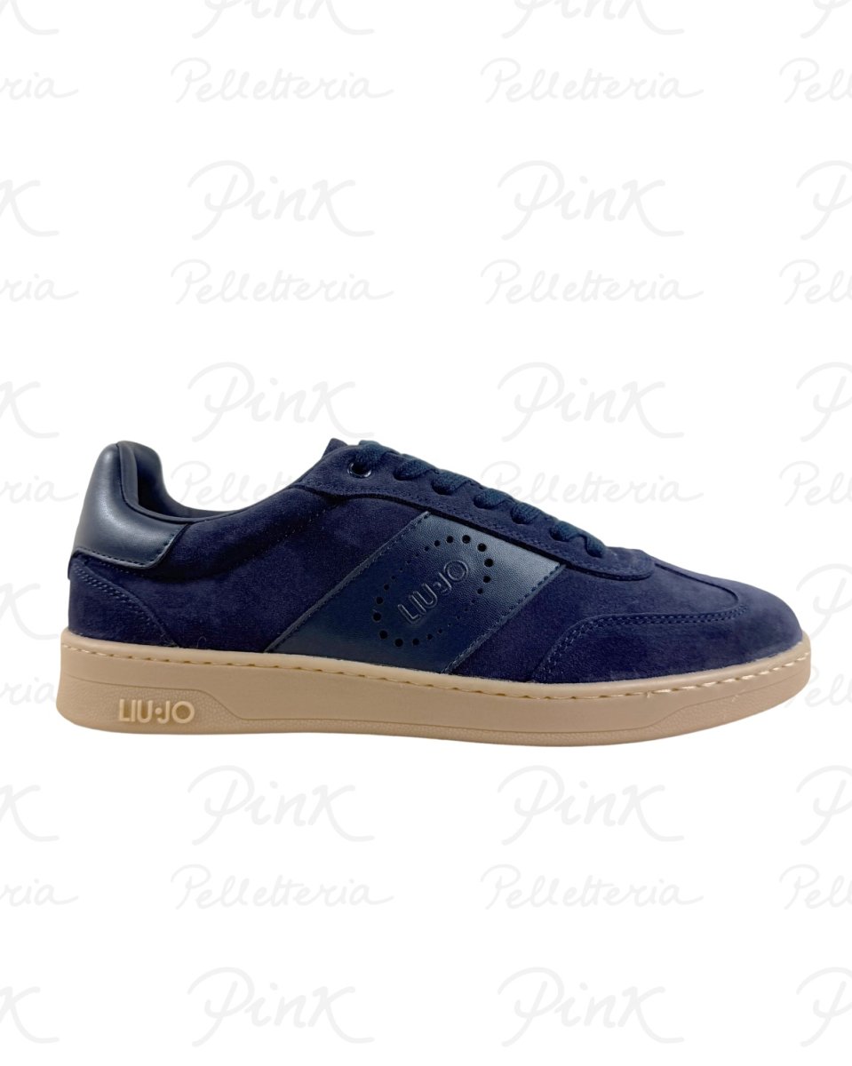 LIU JO Man Parker Sneaker Cow Suede/Calf Leather 7B6015PX31000009 Blue - immagine 2