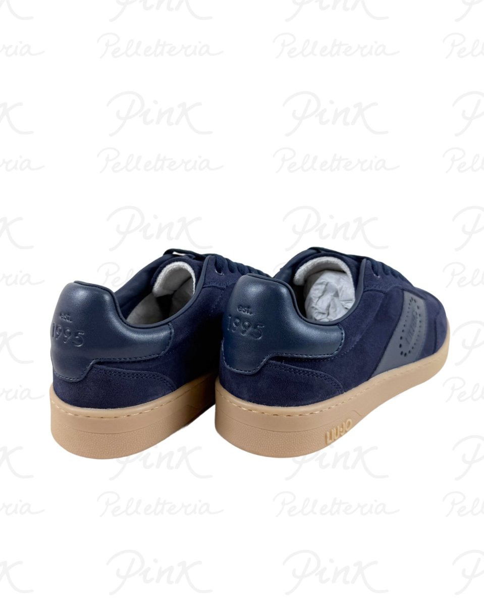 LIU JO Man Parker Sneaker Cow Suede/Calf Leather 7B6015PX31000009 Blue - immagine 4