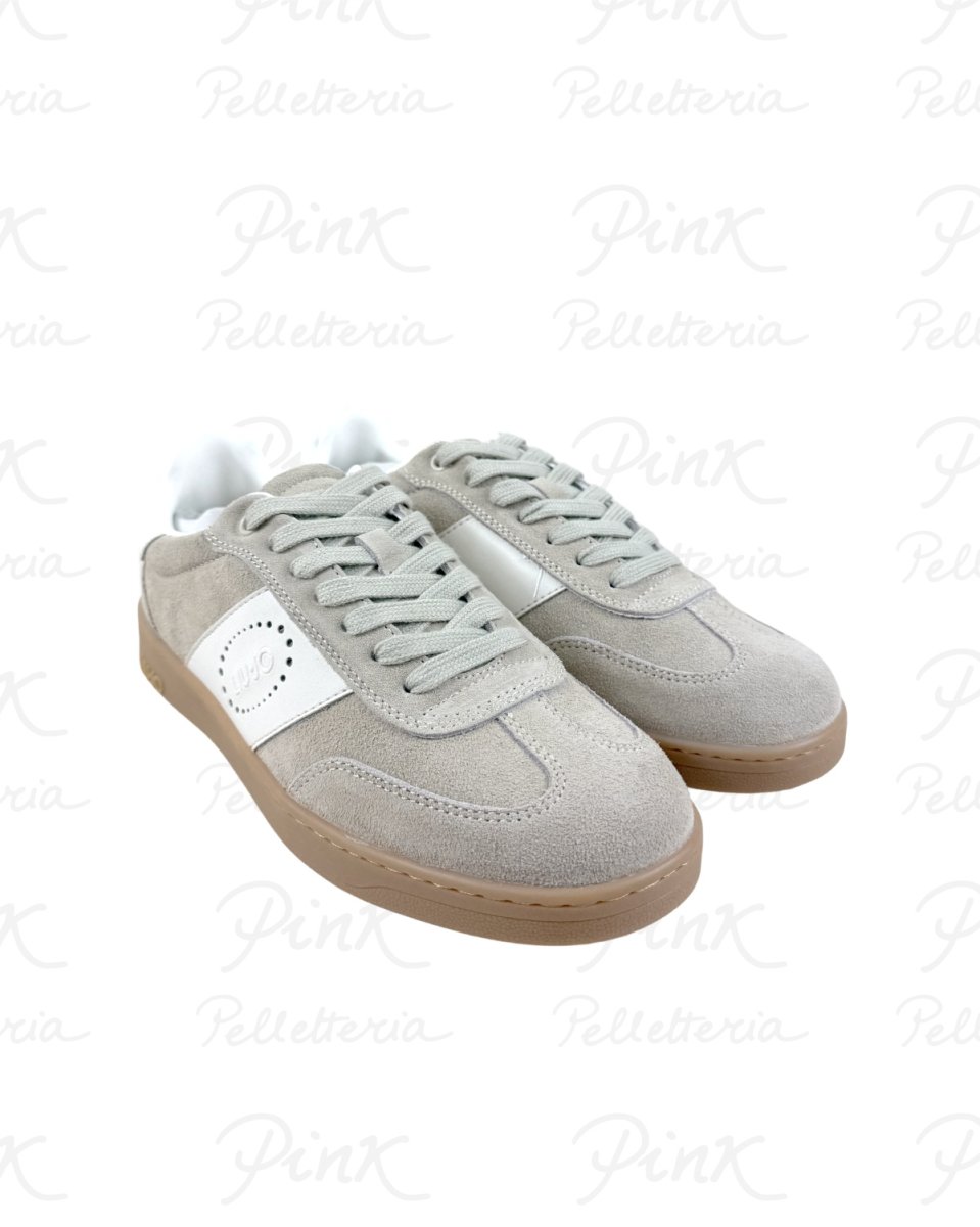 LIU JO Man Parker Sneaker Cow Suede/Calf Leather 7B6015PX310S4105 Rock/Off White - immagine 3