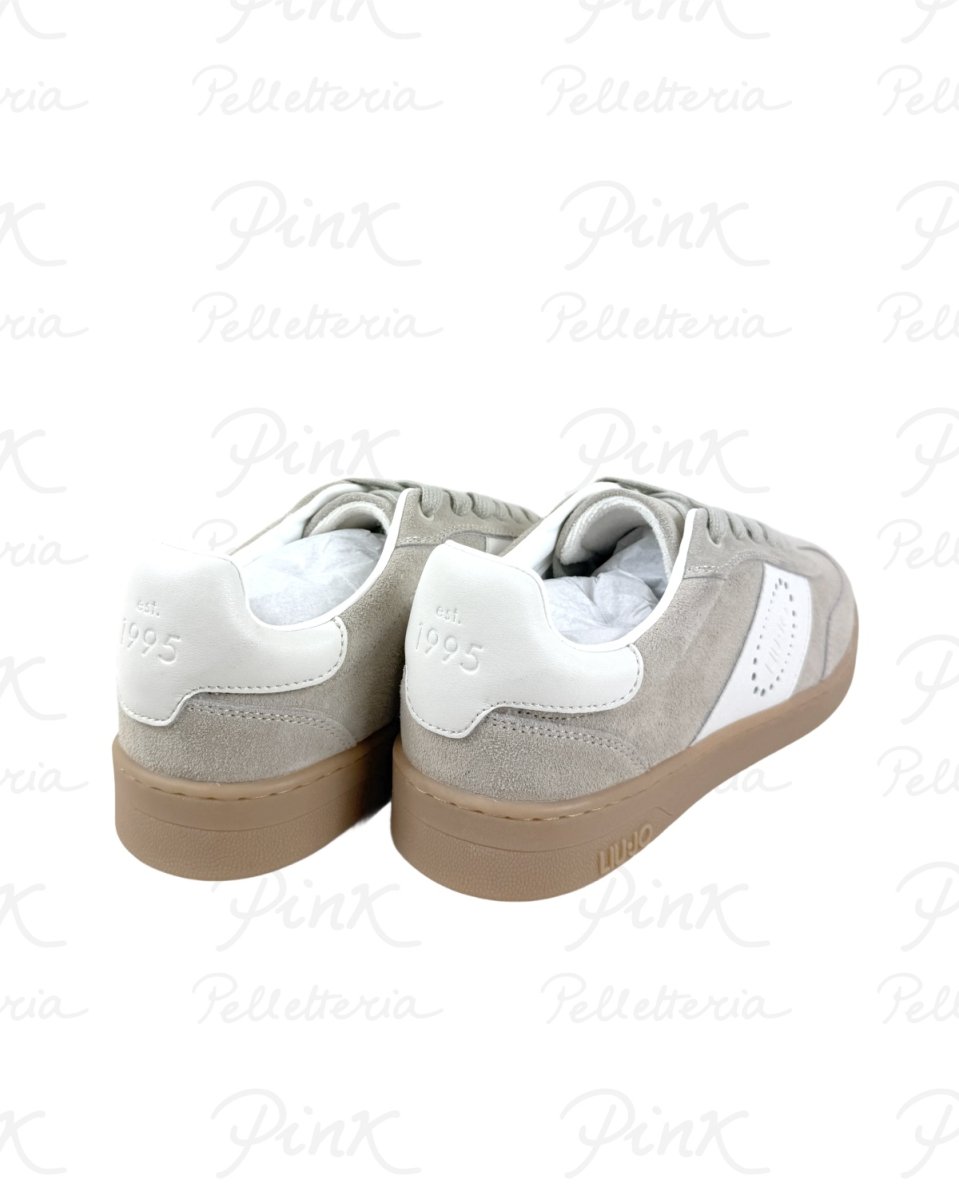 LIU JO Man Parker Sneaker Cow Suede/Calf Leather 7B6015PX310S4105 Rock/Off White - immagine 4