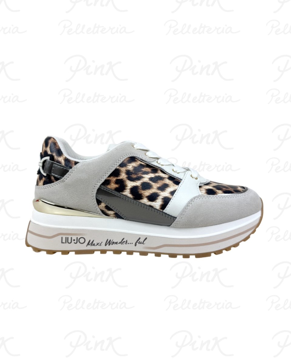 LIU JO Maxi Wonder 91 Sneaker BA6011PX811S3956 Milk/Piombo - immagine 2