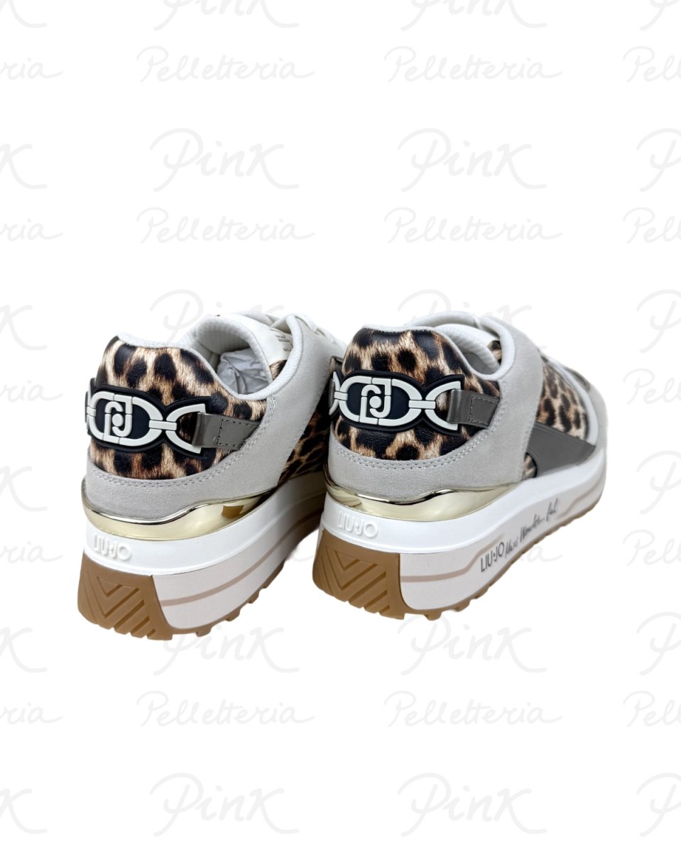 LIU JO Maxi Wonder 91 Sneaker BA6011PX811S3956 Milk/Piombo - immagine 4