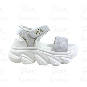 LIU JO Steffy 01 Sandal Printed Calf Leather BA6083PX05101111 White