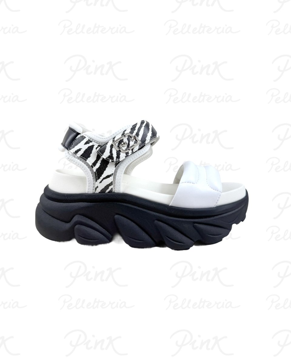 LIU JO Steffy 01 Sandal Spreading BA6083EX014S3015 White/Zebra - immagine 2