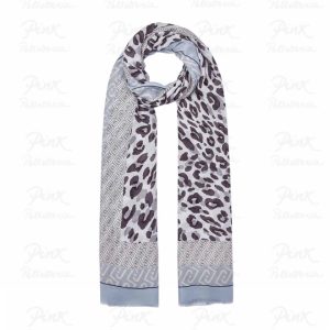 LIU JO Stola Portalogo Animal 2A6041T4286 09C45 Dusty Blue