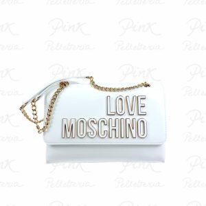 LOVE MOSCHINO Pu Lucido Sottospalla JC4246PP0O KE1 10A Bianco
