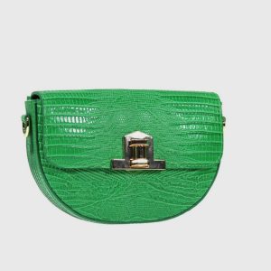 LIVA BORSA STAMPA COCCODRILLO COLORE VERDE – DISPONIBILE IN VARI COLORI