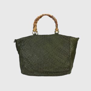 SHOPPING BAG PELLE INTRECCIATA VINTAGE LUCILLA – DISPONIBILE IN VARI COLORI