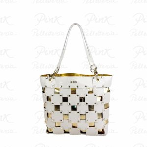 M*BRC Square Borsa in Pelle H143 Avorio