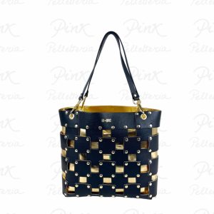 M*BRC Square Borsa in Pelle H143 Nero