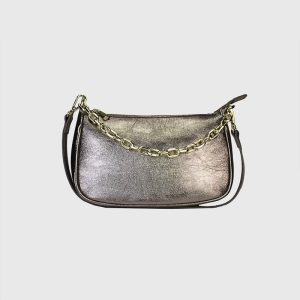 BORSA A SPALLA DONNA IN PELLE LAMINATA MIRNA – DISPONIBILE IN VARI COLORI