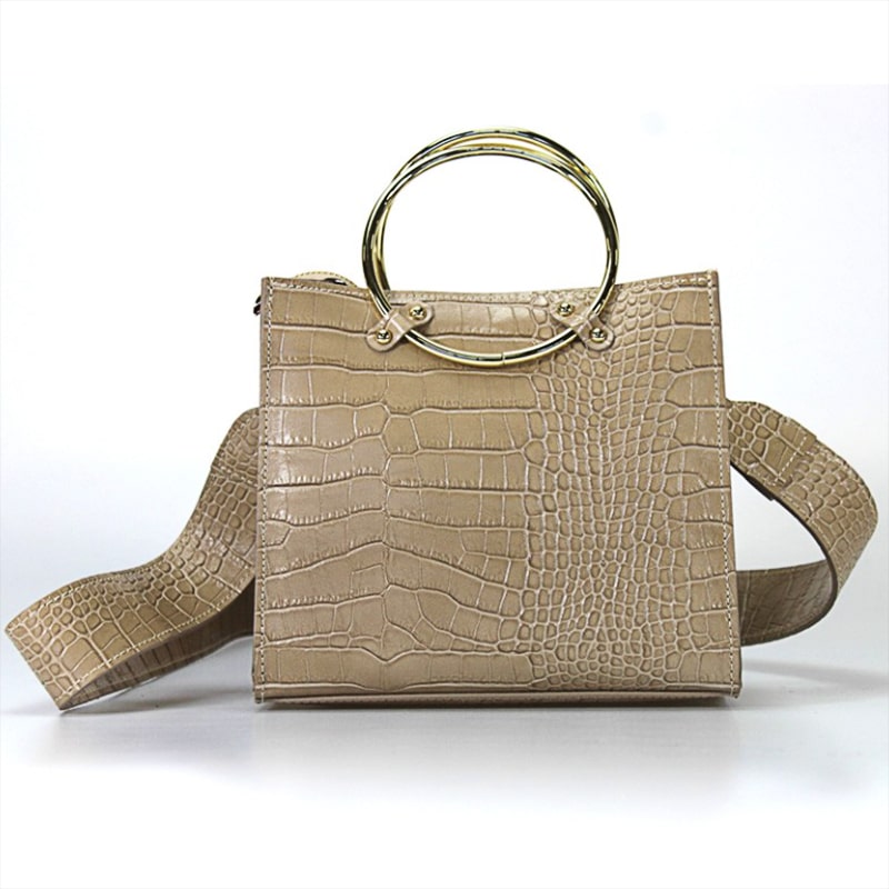 NIVES BORSA A MANO PELLE STAMPA COCCODRILLO € 97 – DISPONIBILE IN VARI COLORI - immagine 3