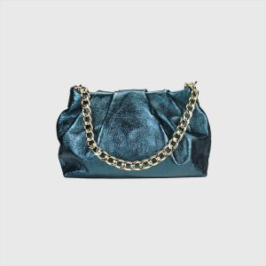POCHETTE DONNA IN PELLE LAMINATA LETICIA – DISPONIBILE IN VARI COLORI