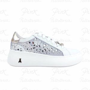PATRIZIA PEPE Flynewwater Sneaker Strass PJ355.27 Bianco.