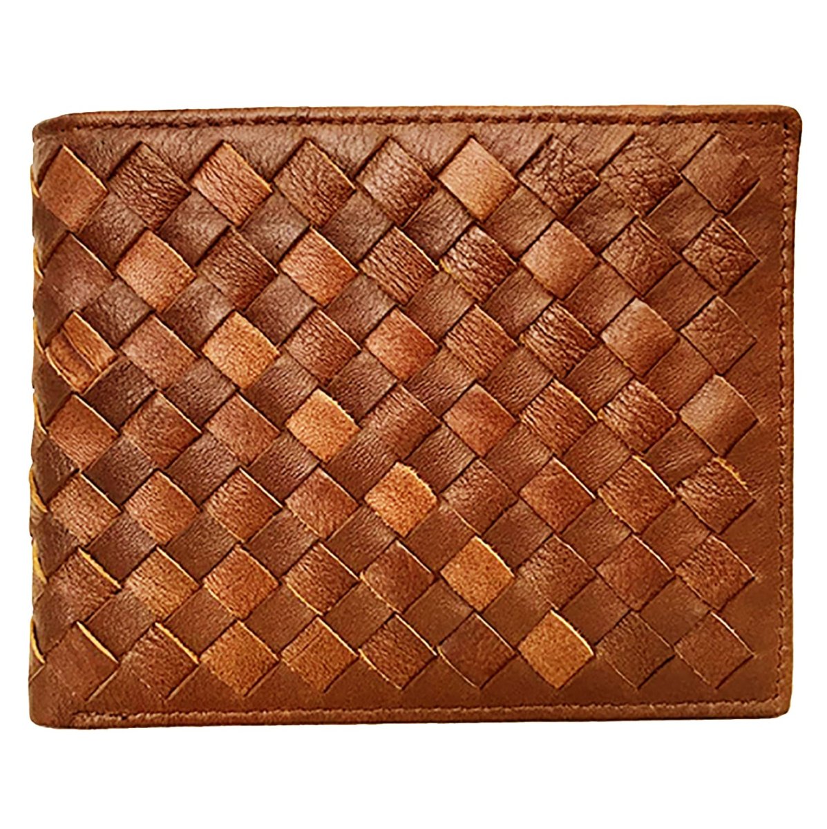 PH5044M PORTAFOGLIO UOMO INTRECCIATO IN PELLE INTRECCIATA MARRONE - immagine 2