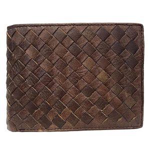 PH5144MS PORTAFOGLIO UOMO INTRECCIATO IN PELLE INTRECCIATA MARRONE SCURO