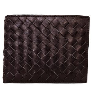 PH5144TM PORTAFOGLIO UOMO INTRECCIATO IN PELLE INTRECCIATA TESTA MORO