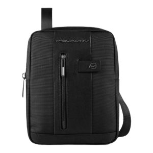 PIQUADRO Borsello Grande in pelle e Tessuto Nero CA1816BR2/N