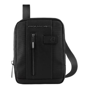 PIQUADRO Borsello Piccolo in pelle e Tessuto Nero CA3084BR2/N