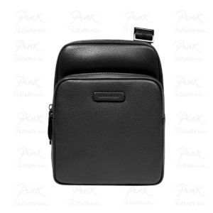 PIQUADRO Borsellotto Due Comparti e Tasca Frontale in Pelle CA6303MOS/N Nero