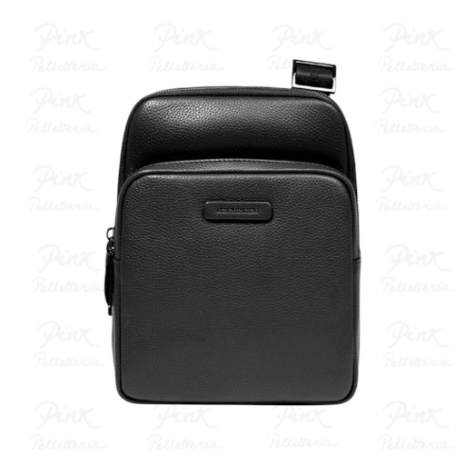 PIQUADRO Borsellotto Due Comparti e Tasca Frontale in Pelle CA6303MOS/N Nero - immagine 2