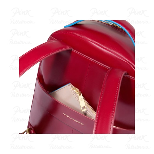 PIQUADRO Zaino Donna Porta Ipad Mini 1 Comparto in Pelle CA6677B2/R Rosso - immagine 4