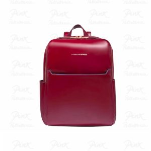 PIQUADRO Zaino Donna Porta PC 14″ 2 Comparti in Pelle CA6678B2/R Rosso