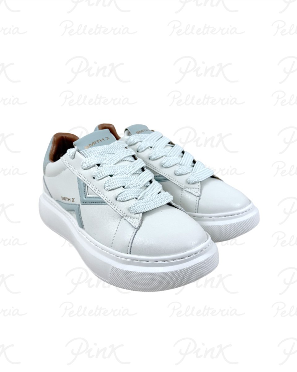 SMITH by Alexander Smith Woman College Sneaker SXBDCGW-9752-WPG White Pastel Green - immagine 3