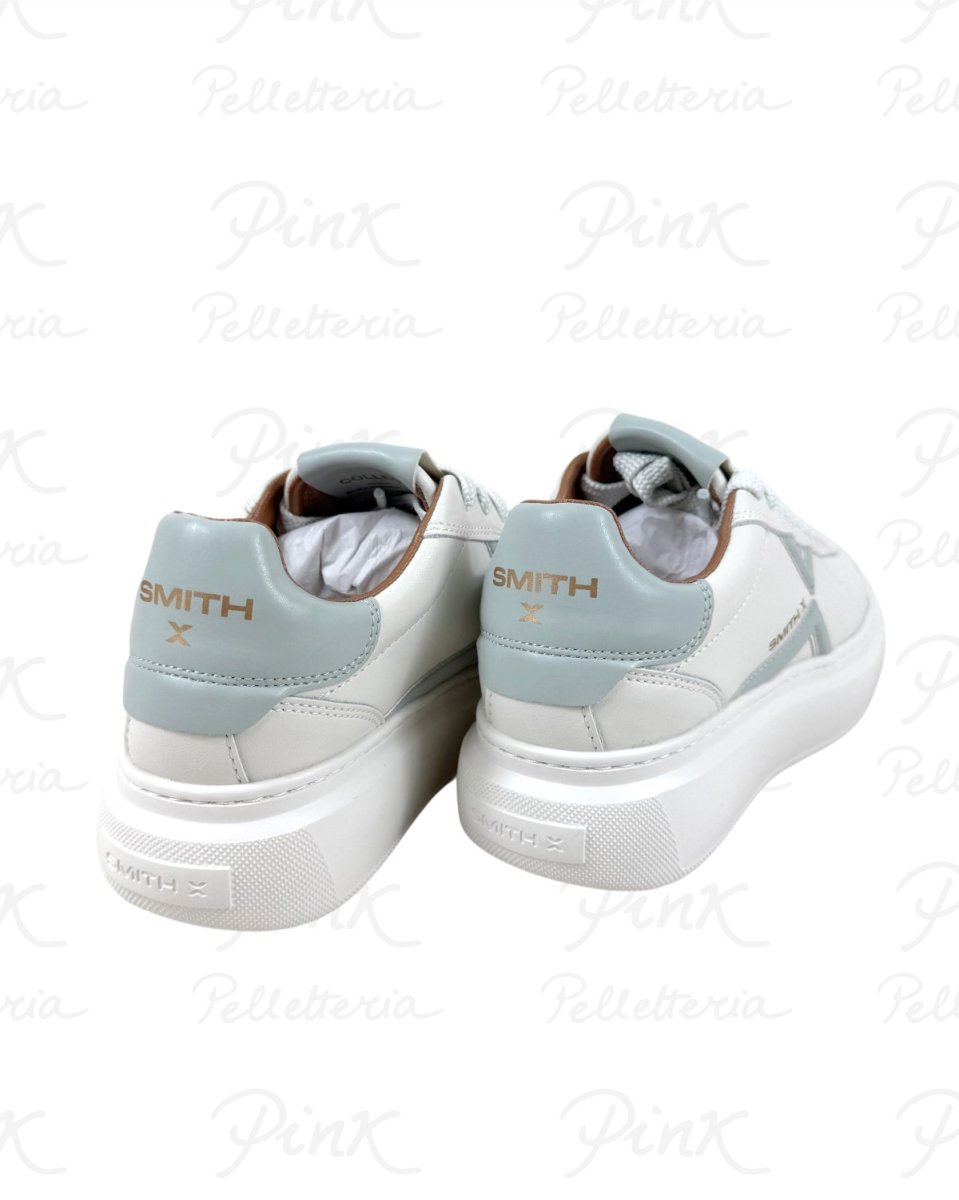 SMITH by Alexander Smith Woman College Sneaker SXBDCGW-9752-WPG White Pastel Green - immagine 4