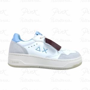 SUN68 Basket Love Lady Sneaker Donna BZ36253 0105 Bianco/Azzurro.