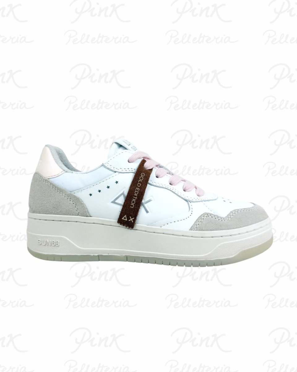 SUN68 Basket Love Lady Sneaker Donna BZ36253 0131 Bianco/Bianco Panna.